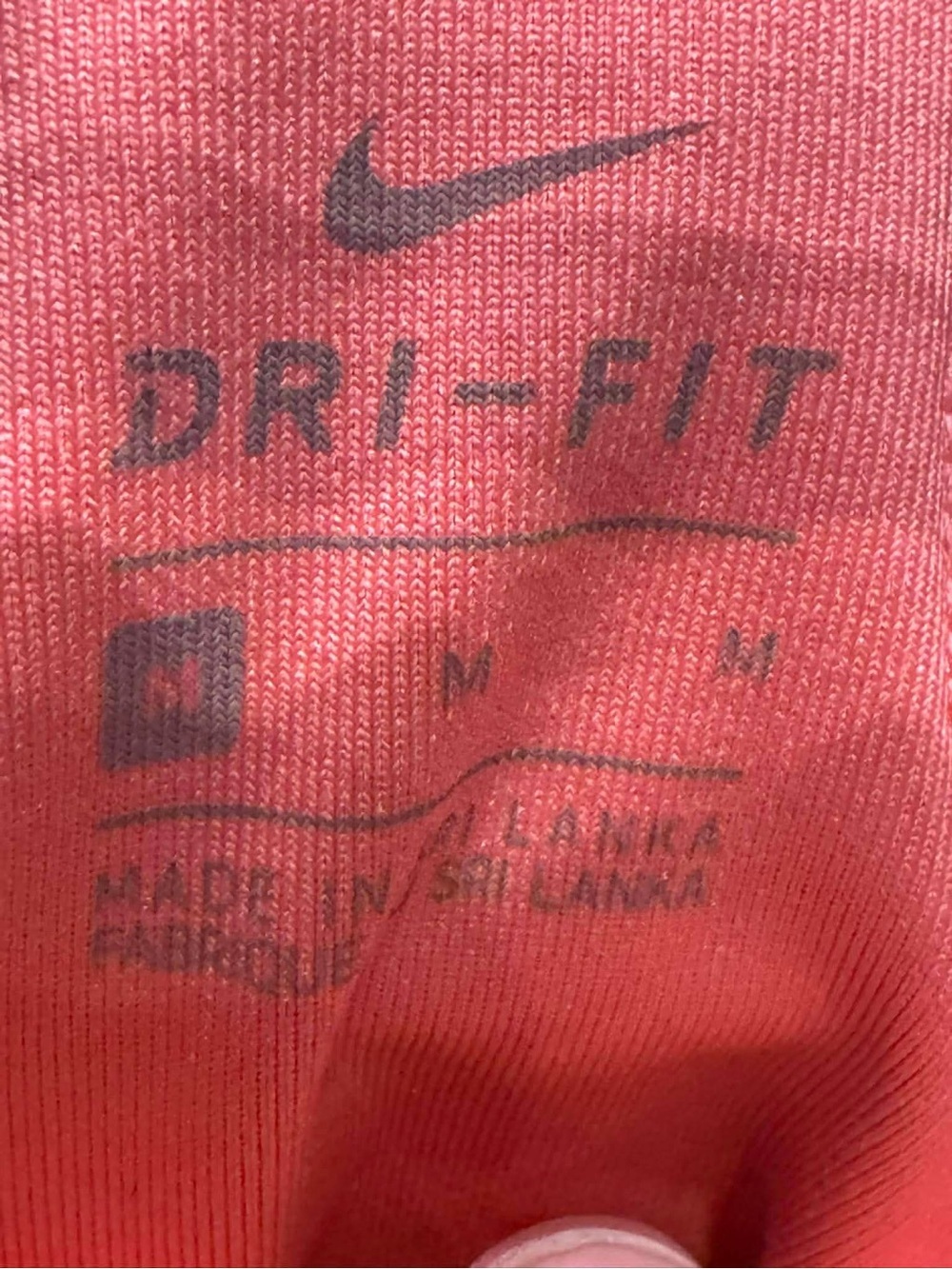 Nike Coral Pink Sports Bra with Black Band small mark on front see pics MEDIUM - Picture 5 of 5